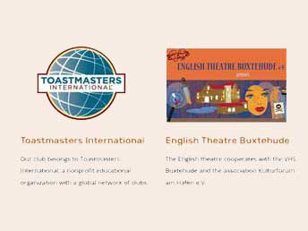 A screenshot of the page "Links" where you'll find useful and interesting links related to the Hedgehog Toastmasters Buxtehude.